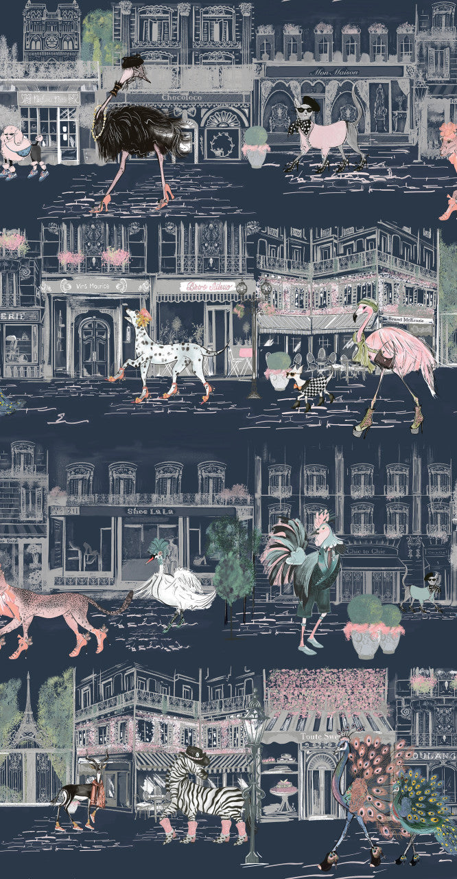 BMWL005/02B Catwalk Wild Life Wallpaper by Brand McKenzie