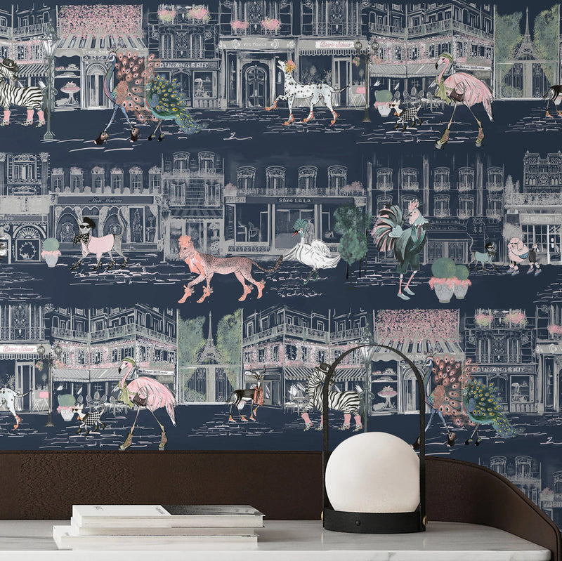 BMWL005/02B Catwalk Wild Life Wallpaper by Brand McKenzie