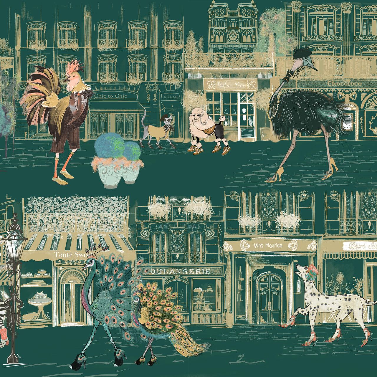 BMWL005/02C Catwalk Wild Life Wallpaper by Brand McKenzie