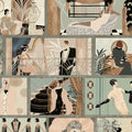 Charleston Tower Heart Deco Vintage Multi Wallpaper by Brand McKenzie