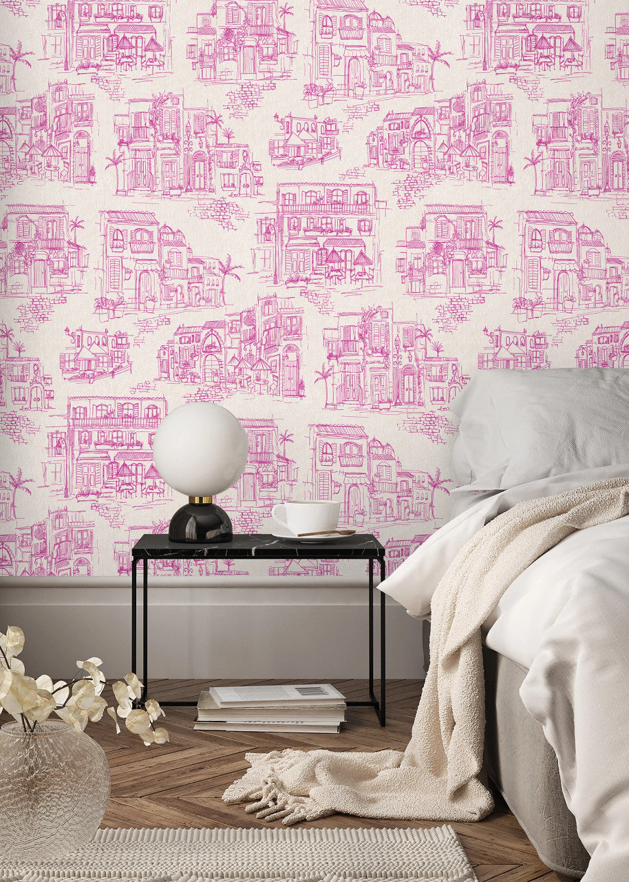 BMPP004/01C Charming Lanes Wallpaper by Brand McKenzie