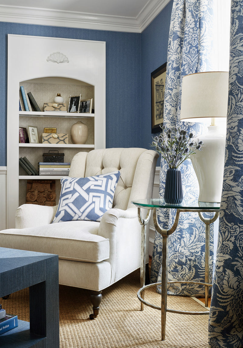 Chardonnet Damask Chestnut Hill Wallpaper By Thibaut