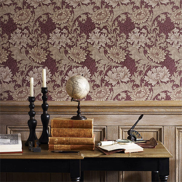 Chrysanthemum Archive II Wallpaper by Morris & Co