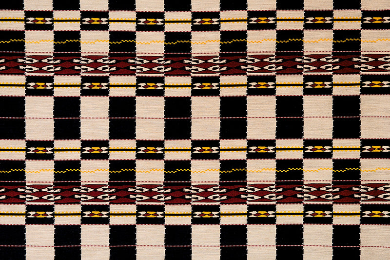 Chubby Check Indigo fabric by Christopher Farr Cloth