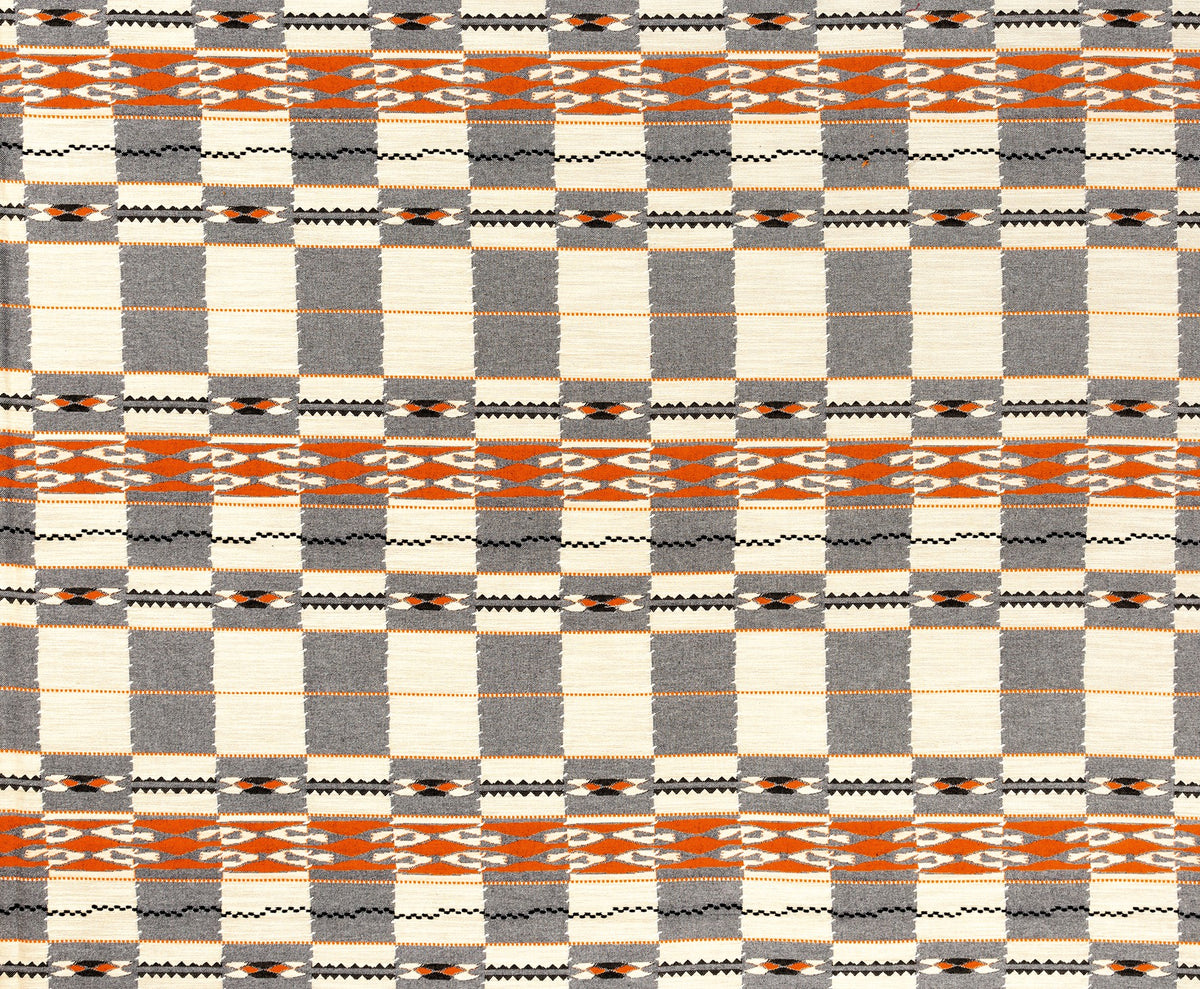 Chubby Check Grey fabric by Christopher Farr Cloth