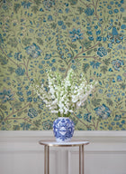 AT10727 Francois Green and Blue Wallpaper by Anna French