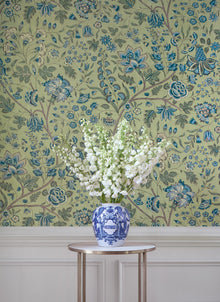 AT10727 Francois Green and Blue Wallpaper by Anna French