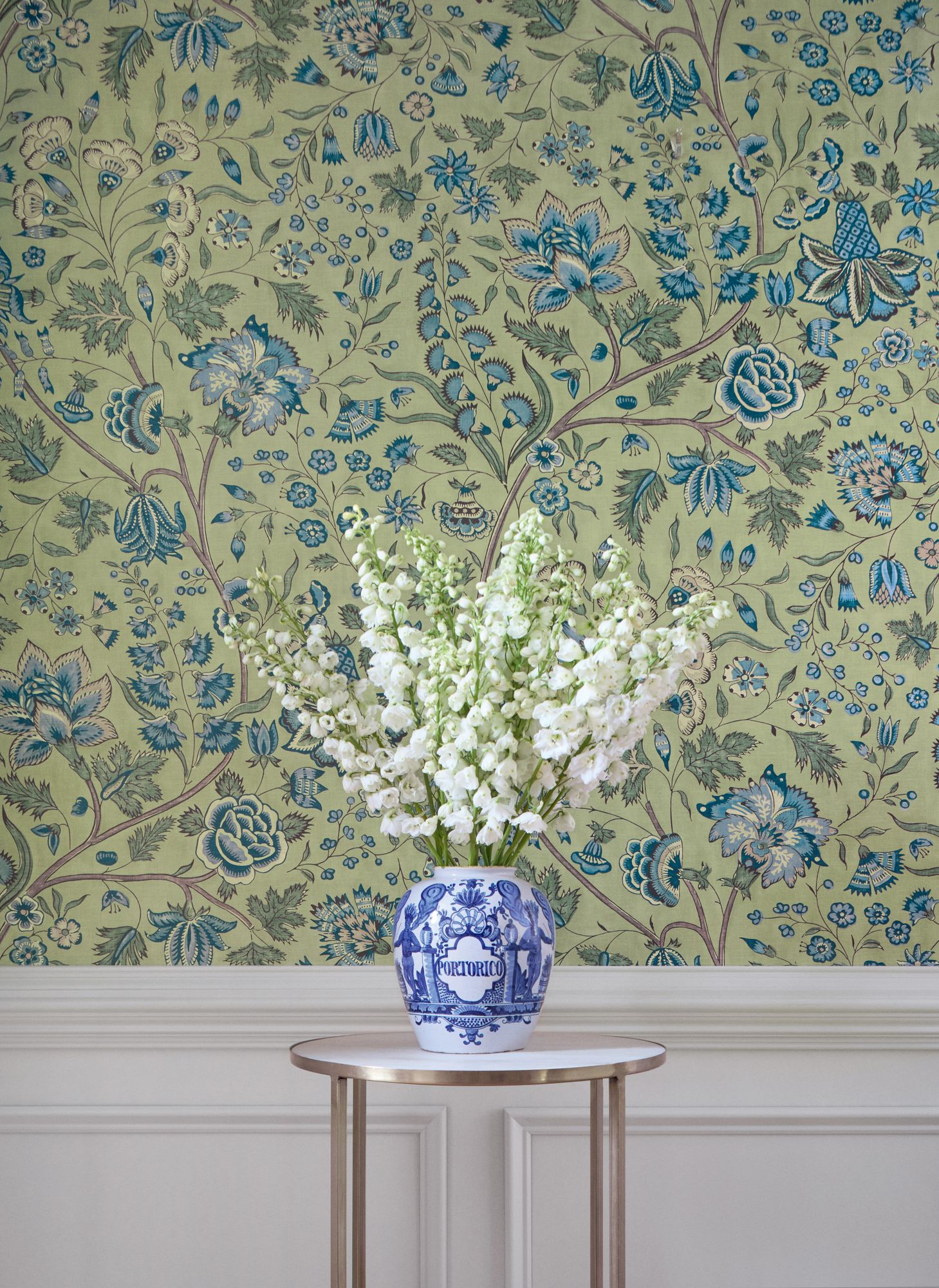 AF10727 Francois Green and Blue Fabric by Anna French