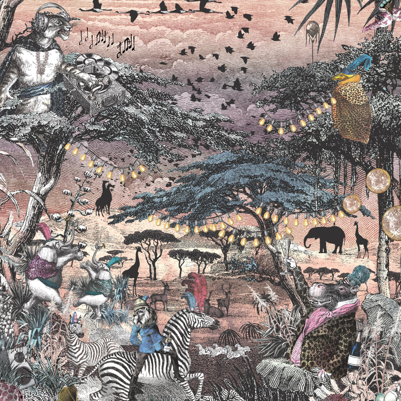 BMGI006/01B Club Safari Mist Wallpaper by Brand McKenzie