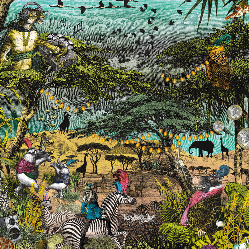 BMGI006/01D Club Safari Tropical Garden Wallpaper by Brand McKenzie
