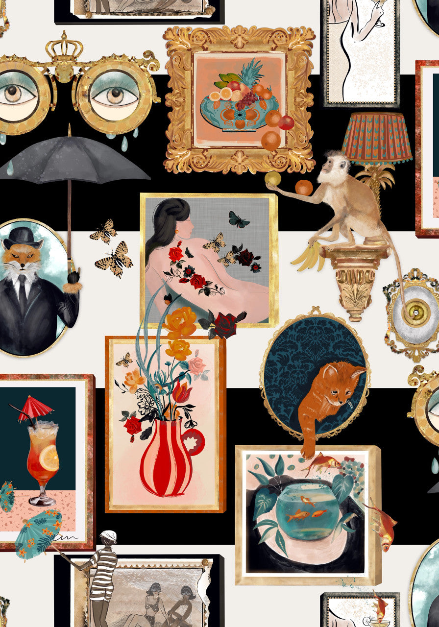 BMWL005/03A Connecting Frames Wild Life Wallpaper by Brand McKenzie