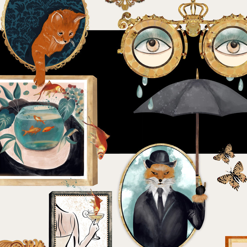 BMWL005/03A Connecting Frames Wild Life Wallpaper by Brand McKenzie