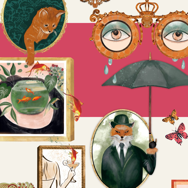 BMWL005/03C Connecting Frames Wild Life Wallpaper by Brand McKenzie