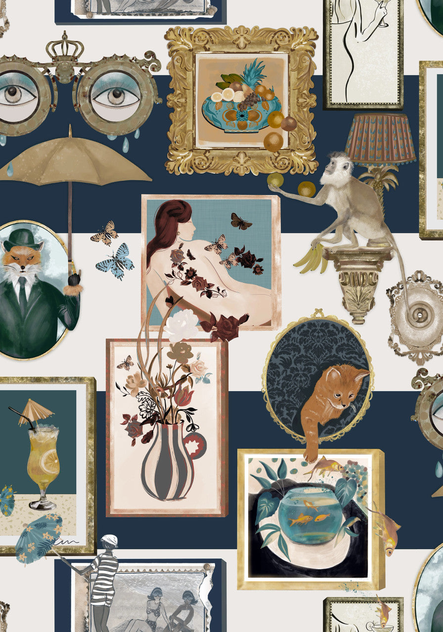 BMWL005/03D Connecting Frames Wild Life Wallpaper by Brand McKenzie