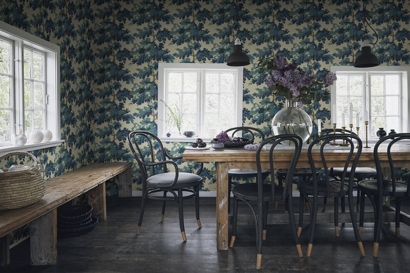 444-66 Blue Raphael Le Village Wallpaper by Sandberg