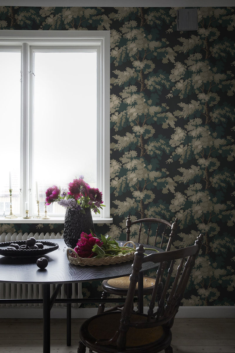 444-81 Charcoal Raphael Le Village Wallpaper by Sandberg