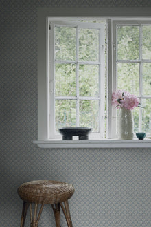 S10235 Misty Blue Beata Le Village Wallpaper by Sandberg
