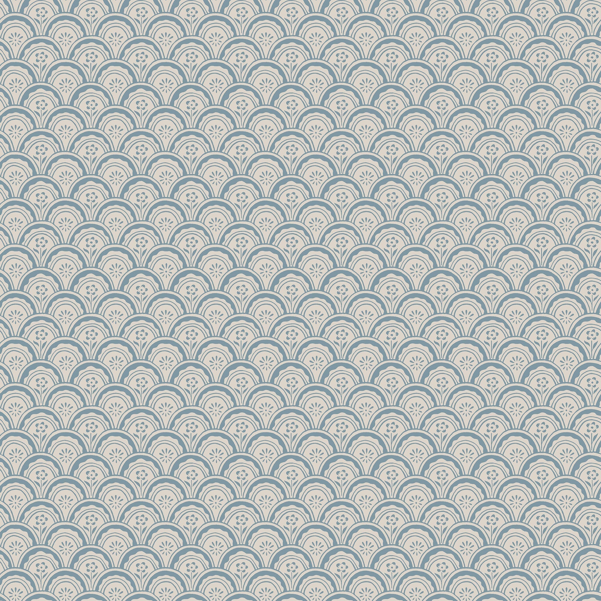 S10235 Misty Blue Beata Le Village Wallpaper by Sandberg