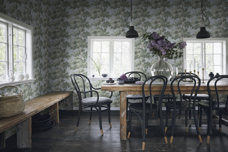 S10237 Sky Blue Raphael Le Village Wallpaper by Sandberg