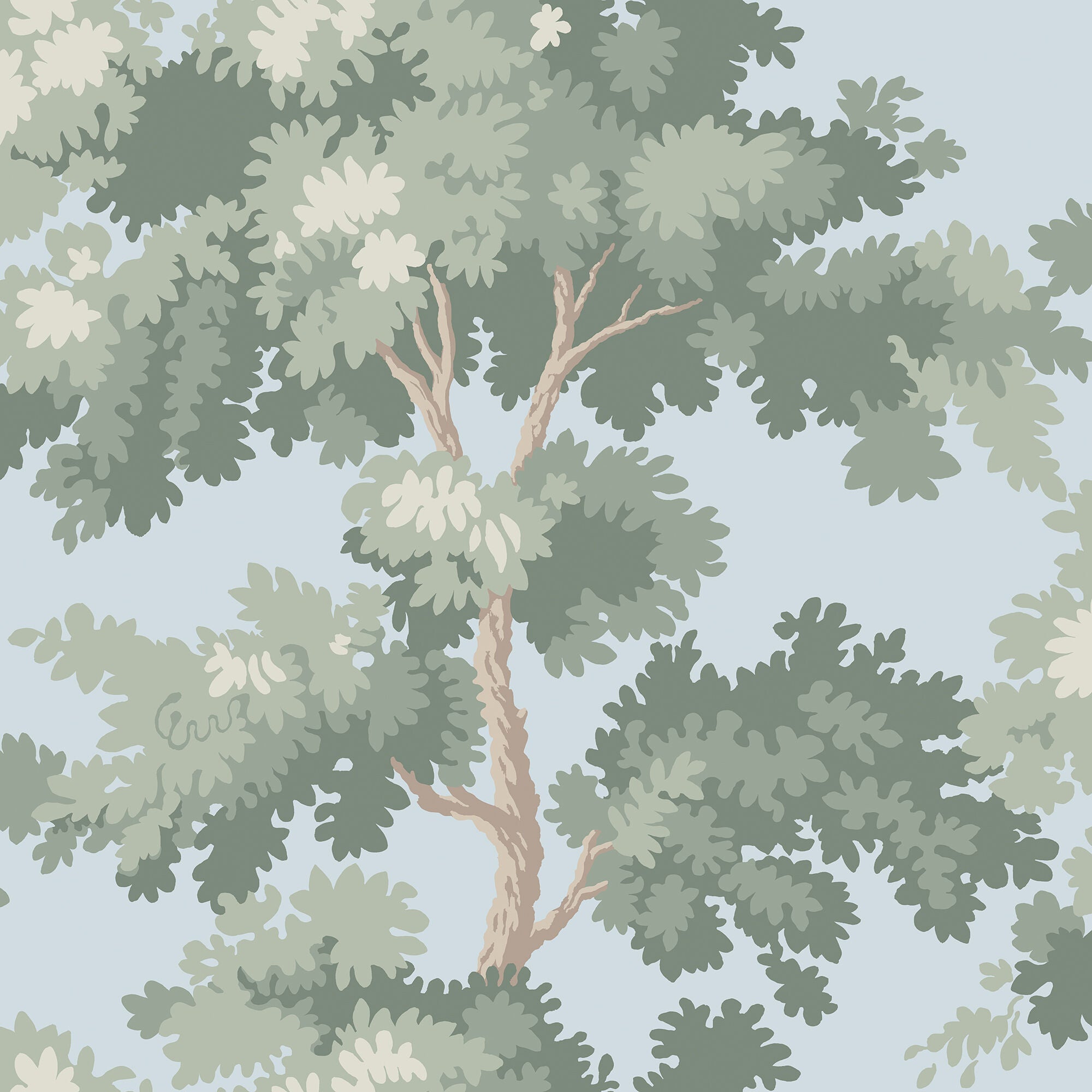 S10237 Sky Blue Raphael Le Village Wallpaper by Sandberg
