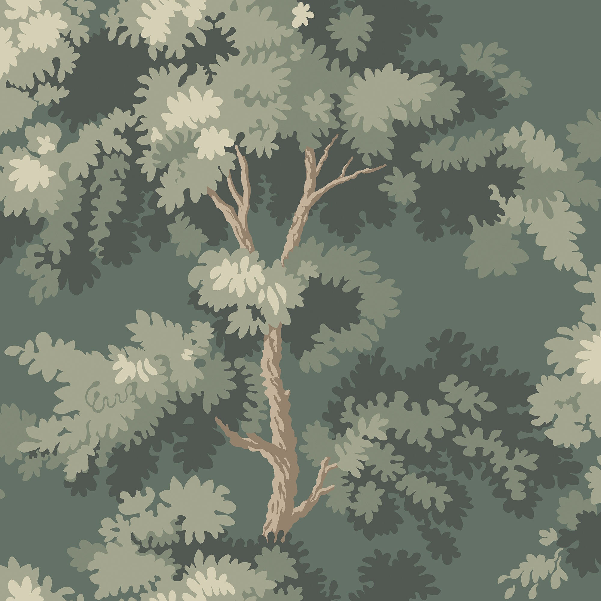 S10238 Moss Green Raphael Le Village Wallpaper by Sandberg