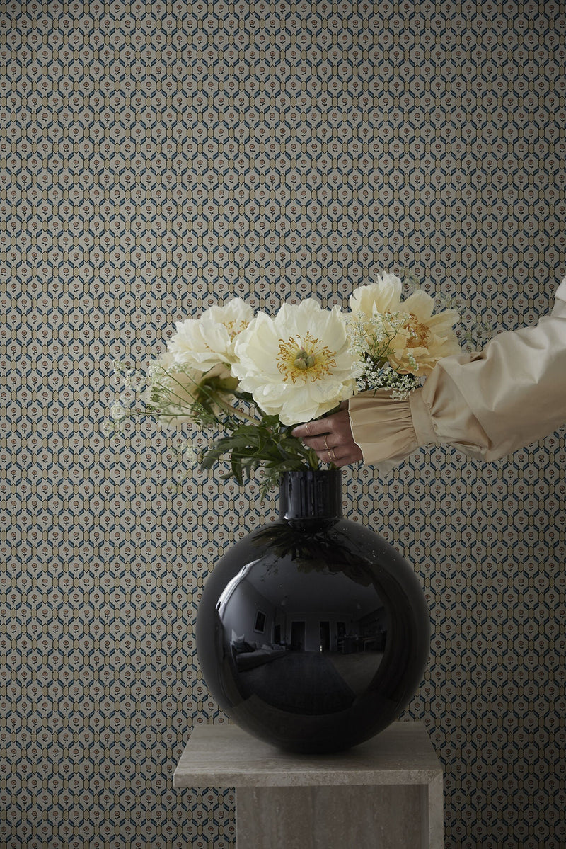 S10242 Terracotta Hugo Le Village Wallpaper by Sandberg
