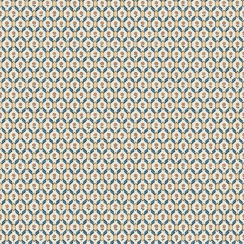 S10242 Terracotta Hugo Le Village Wallpaper by Sandberg