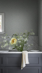 S10244 Misty Blue Hugo Le Village Wallpaper by Sandberg