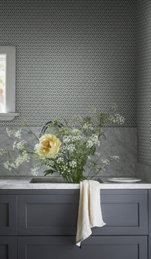 S10244 Misty Blue Hugo Le Village Wallpaper by Sandberg