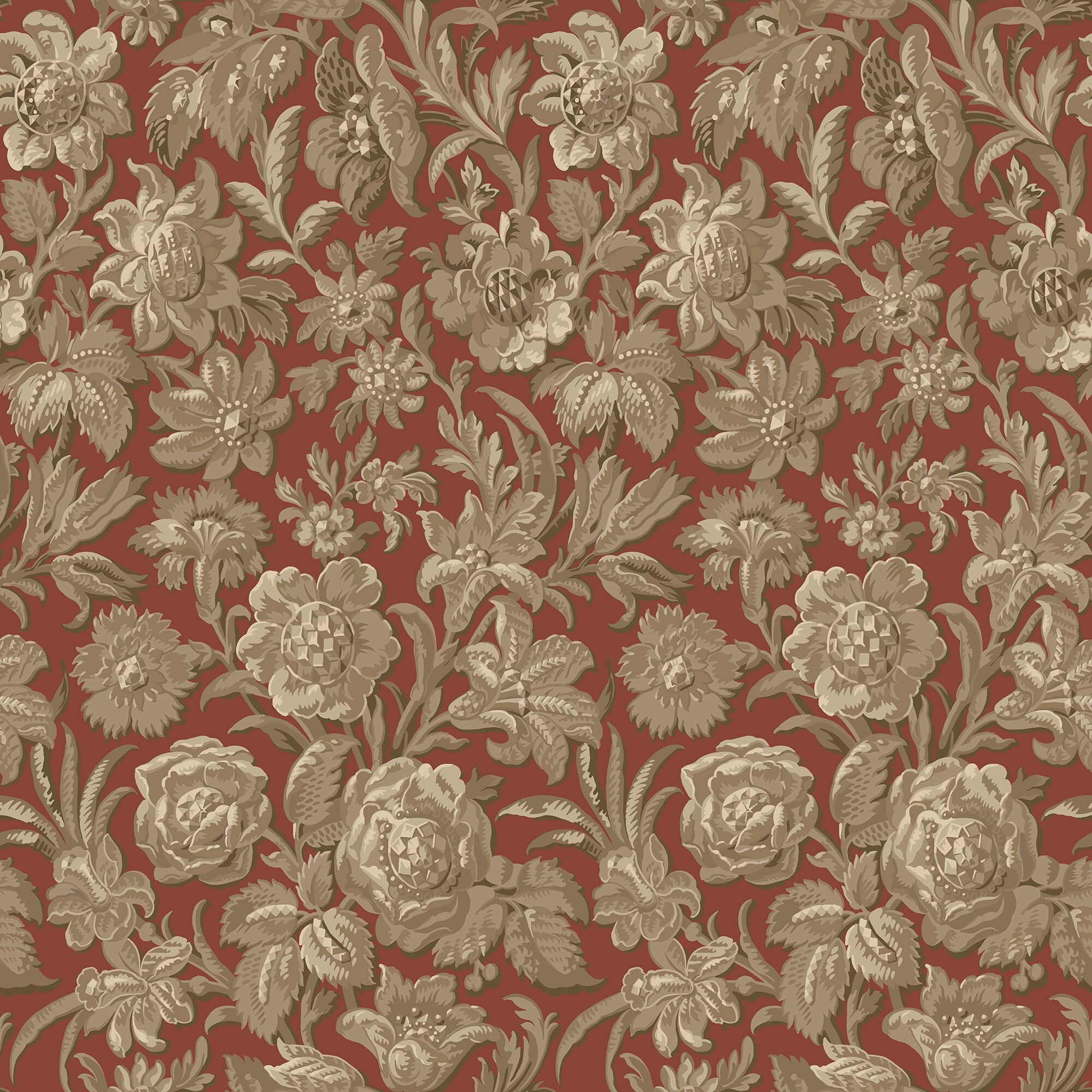 S10245 Ruby Red Valentin Le Village Wallpaper by Sandberg