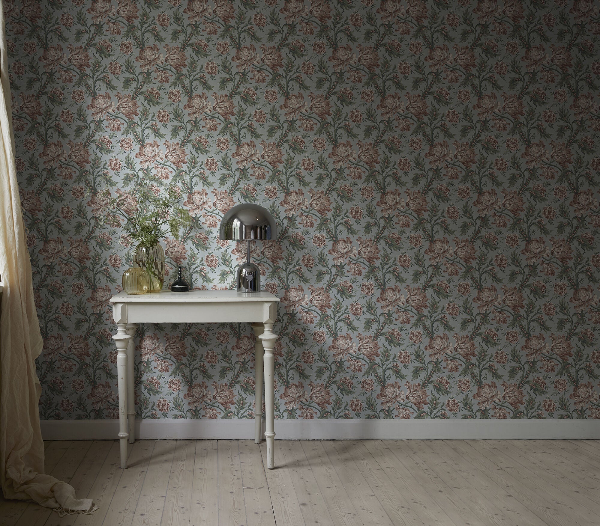 S10251 Sky Blue Amelia Le Village Wallpaper by Sandberg