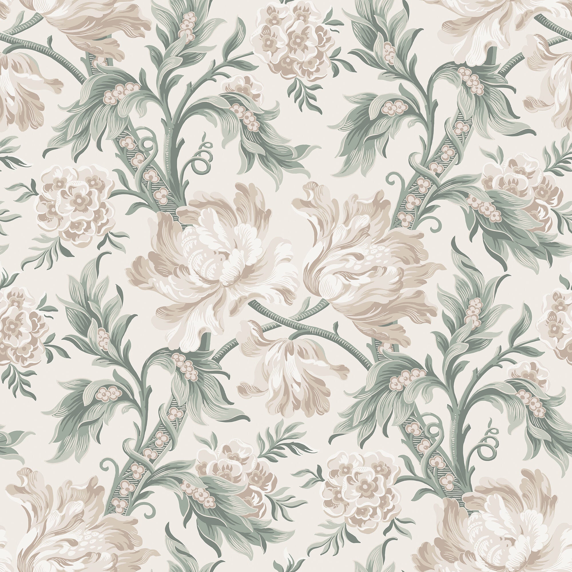 S10252 Eggshell Amelia Le Village Wallpaper by Sandberg