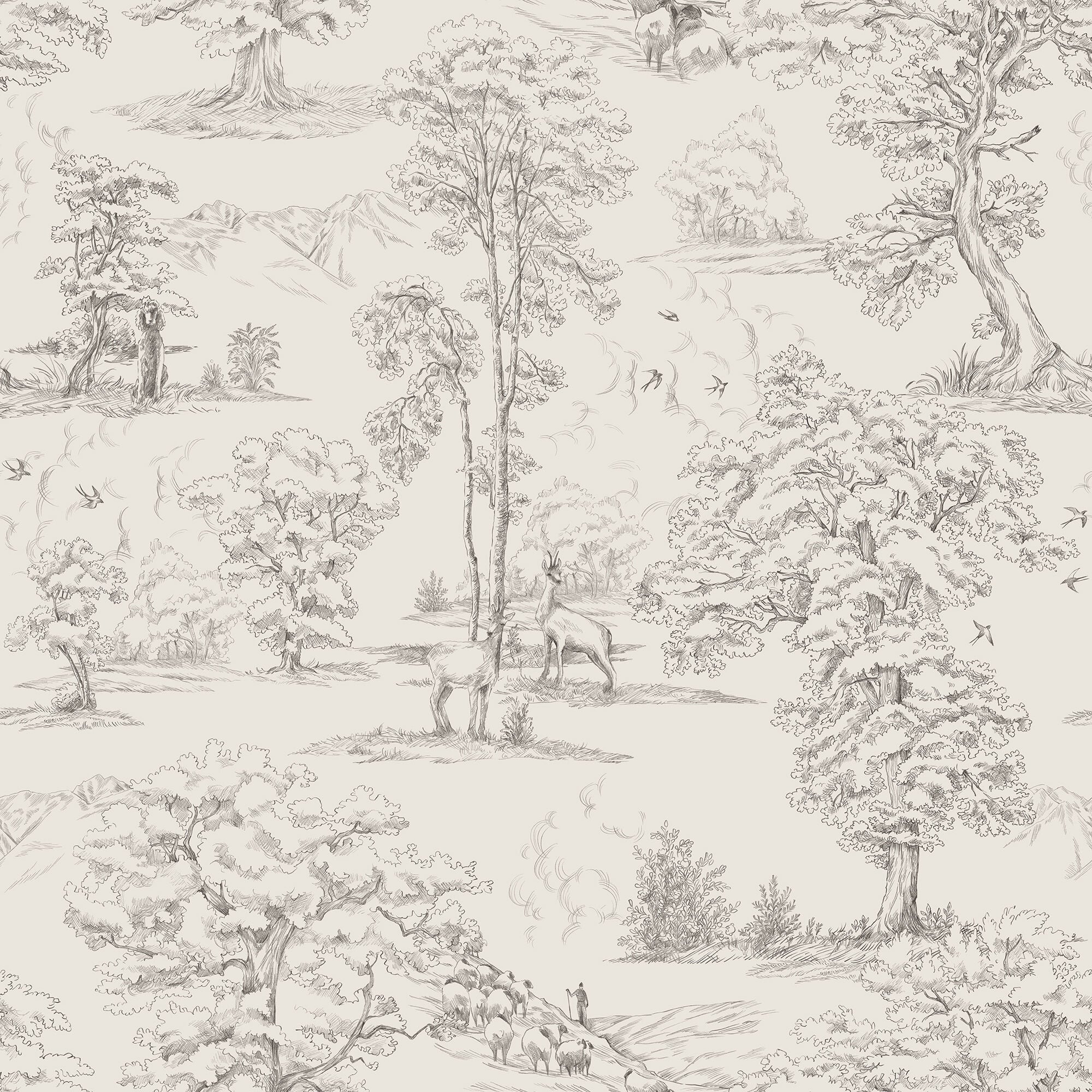 S10256 Graphite Montfort Le Village Wallpaper by Sandberg