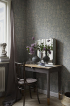 S10260 Misty Blue Fig Garden Le Village Wallpaper by Sandberg