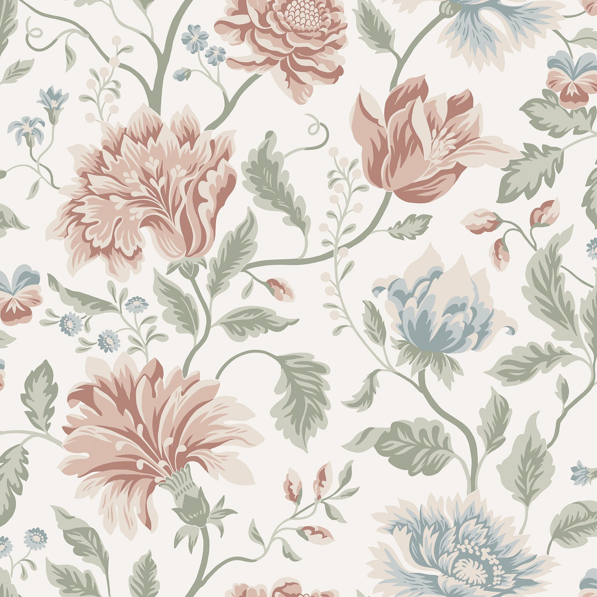 S10261 Terracotta Annabelle Le Village Wallpaper by Sandberg