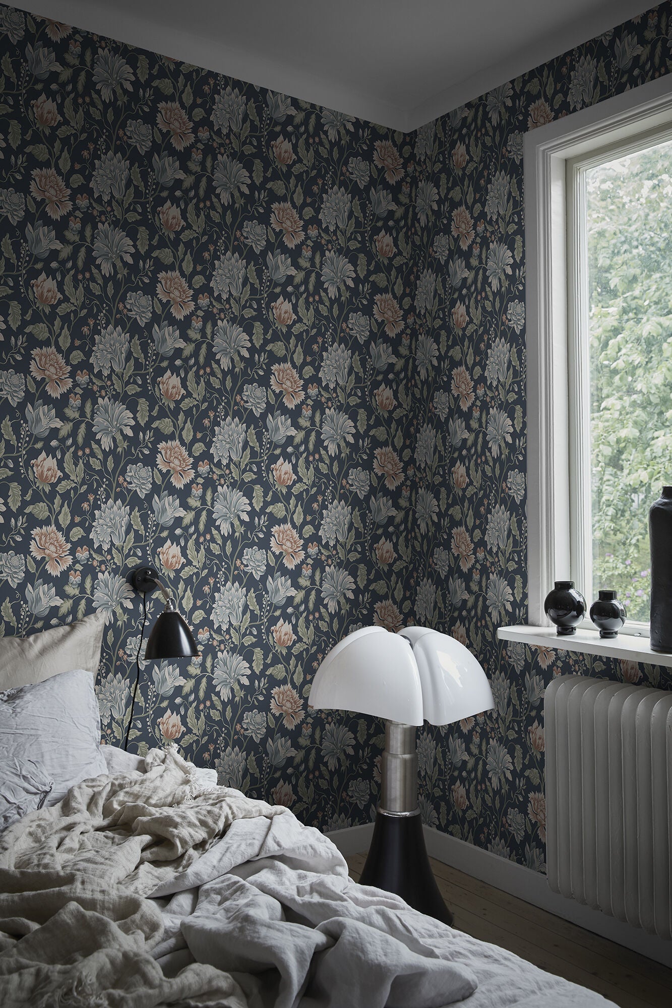 S10263 Classic Blue Annabelle Le Village Wallpaper by Sandberg