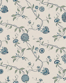S10264 Blue Adelaide Le Village Wallpaper by Sandberg