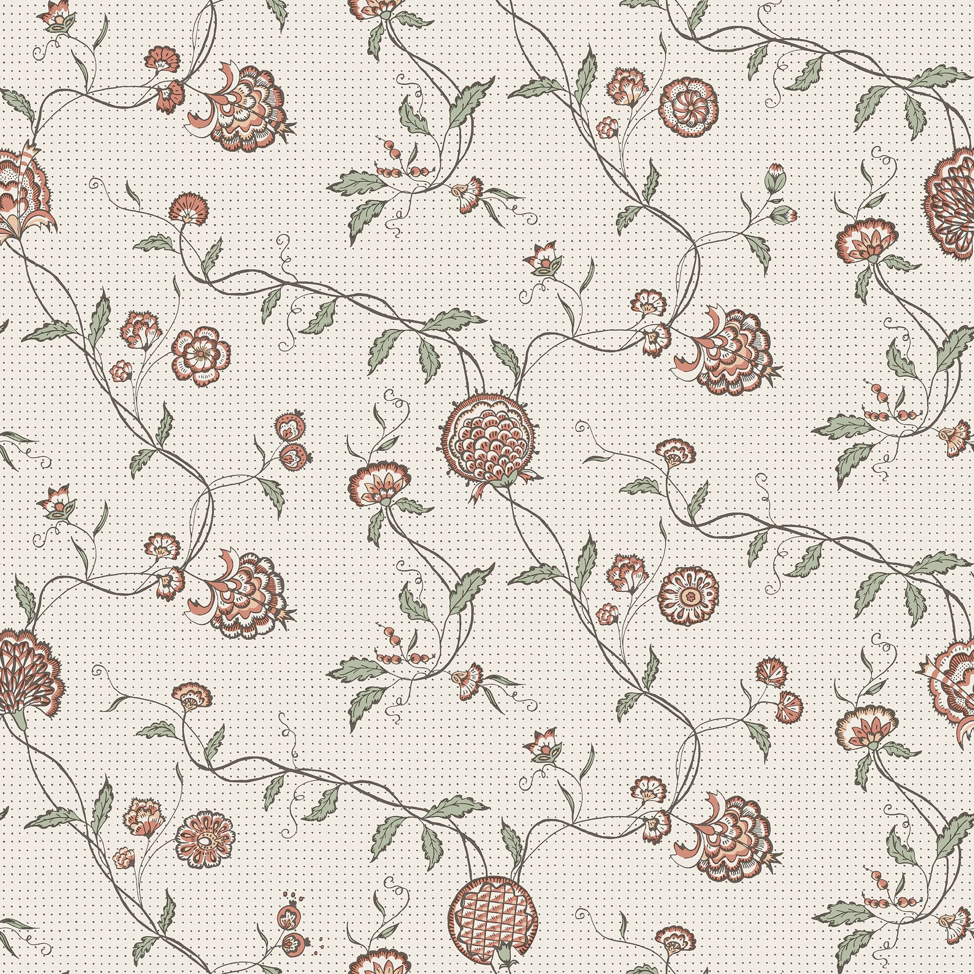 S10266 Terracotta Adelaide Le Village Wallpaper by Sandberg