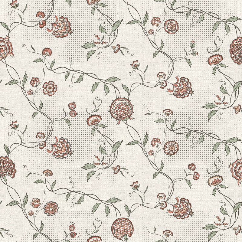 S10266 Terracotta Adelaide Le Village Wallpaper by Sandberg