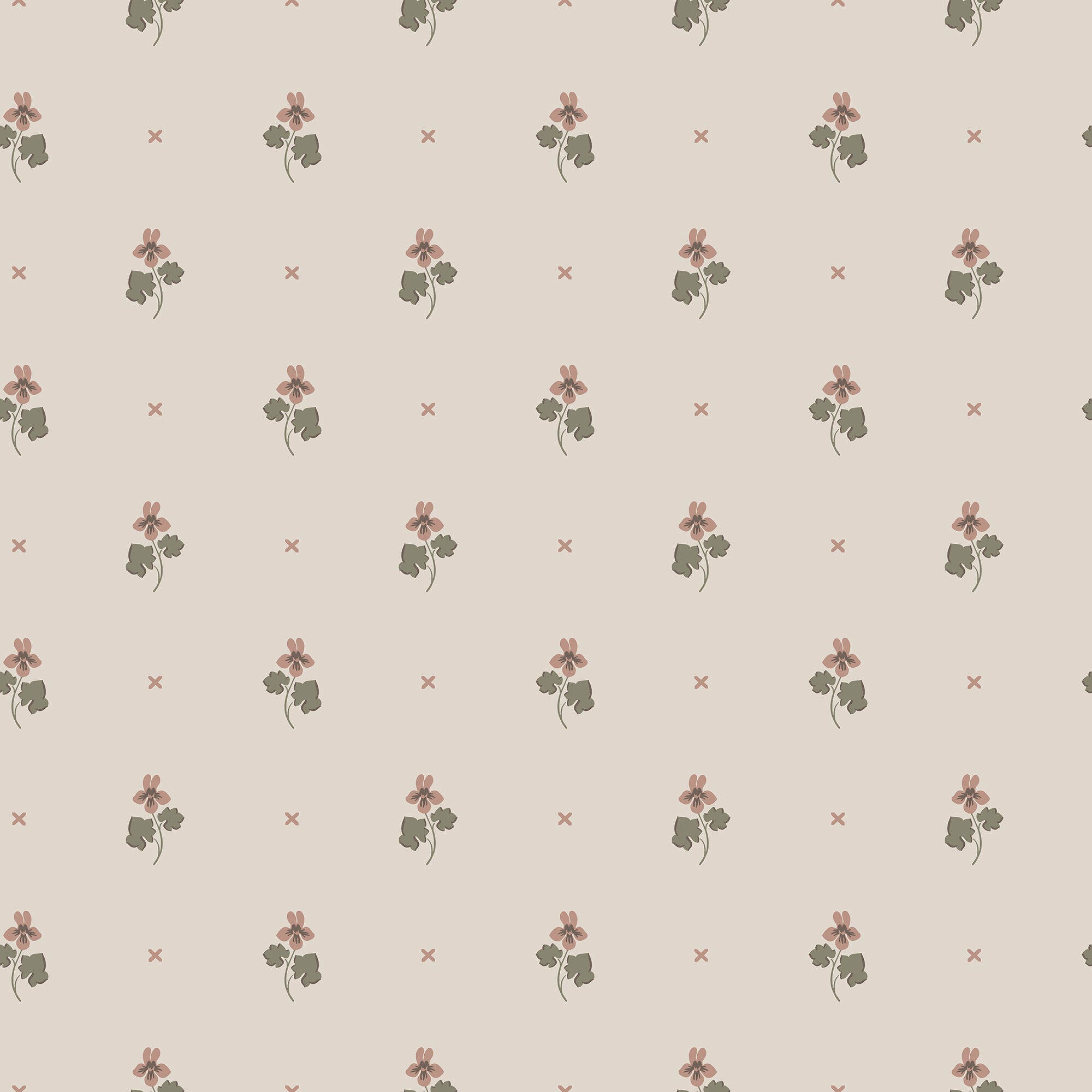 S10268 Blush Mimi Le Village Wallpaper by Sandberg