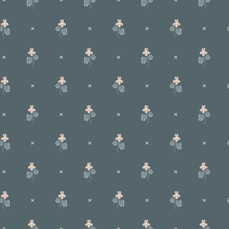 S10269 Indigo Blue Mimi Le Village Wallpaper by Sandberg