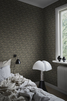 S10270 Charcoal Turtledove Barn Le Village Wallpaper by Sandberg