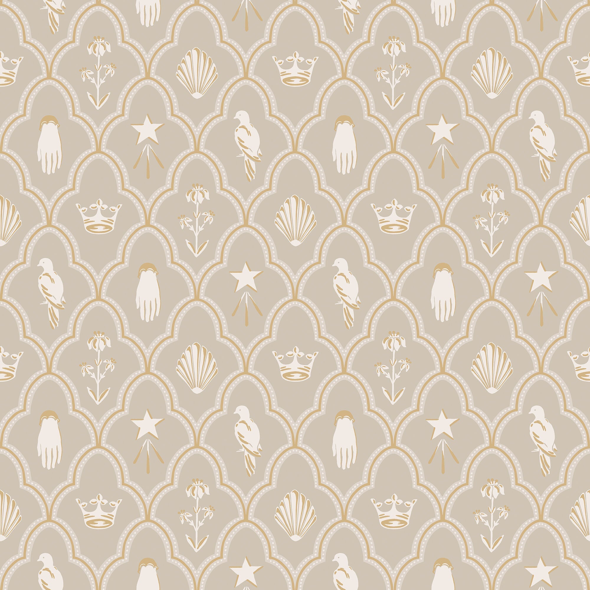 S10271 Gray Turtledove Barn Le Village Wallpaper by Sandberg