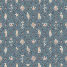S10272 Indigo Blue Turtledove Barn Le Village Wallpaper by Sandberg
