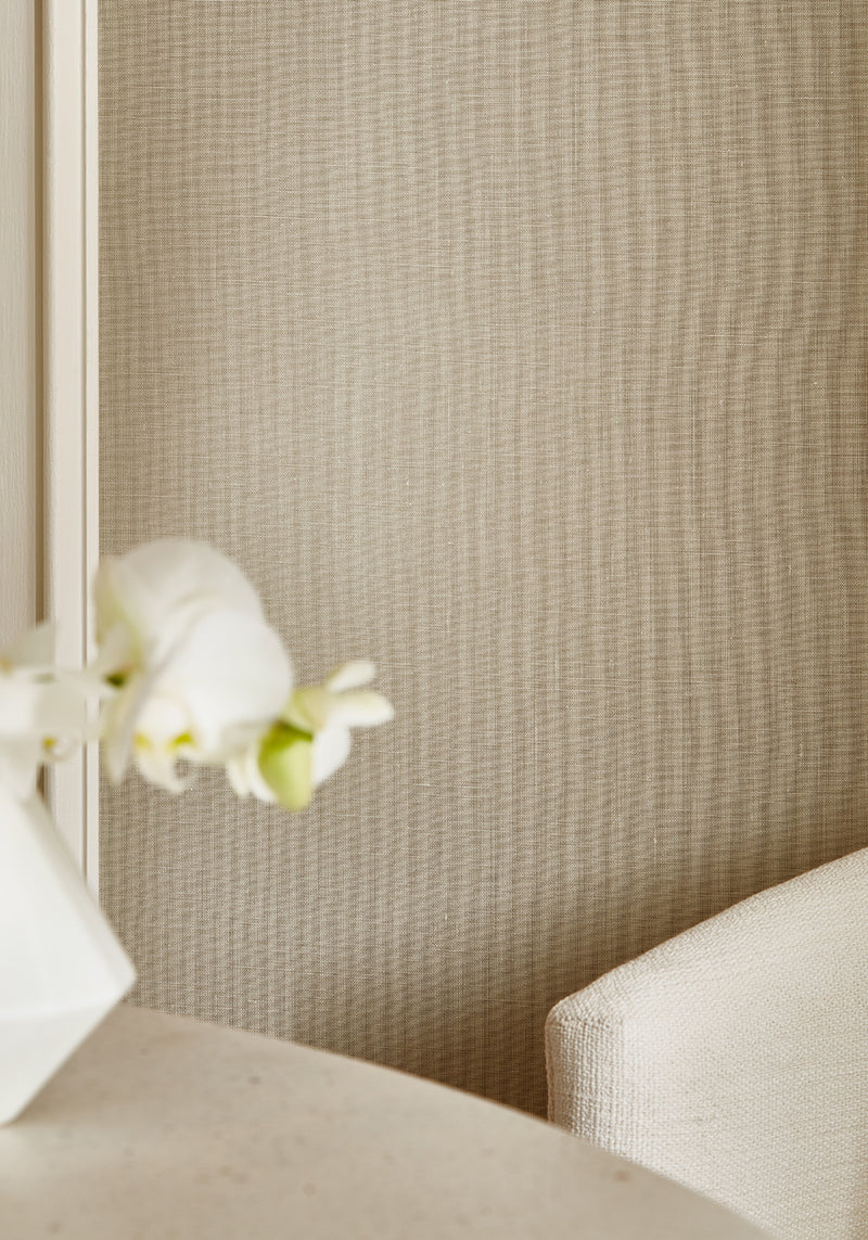 Fine Linen Light Grey Spring 2023 Wallpaper by Coraggio | CW10020