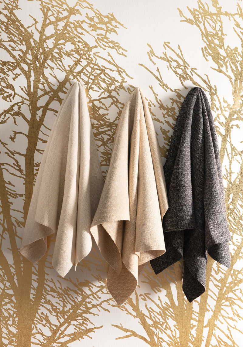 Cestino Wool Black Spring 2026 Fabric by Coraggio | U98091