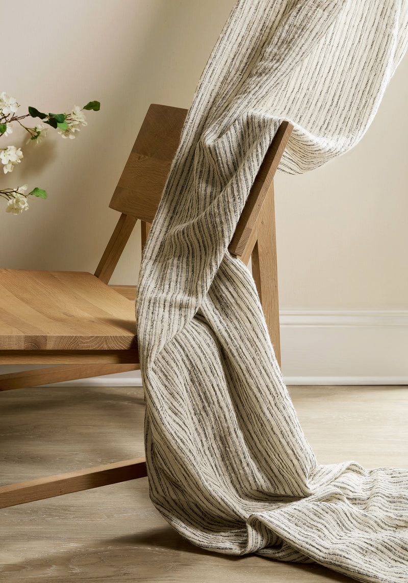 Linee Grey/Ivory Spring 2026 Fabric by Coraggio | C98079