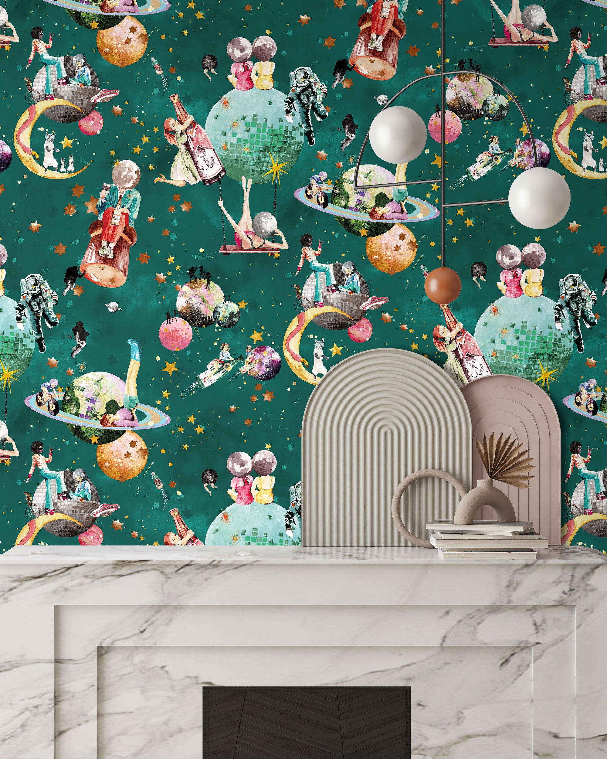 BMGI006/02B Cosmic Groove Aurora Wallpaper by Brand McKenzie