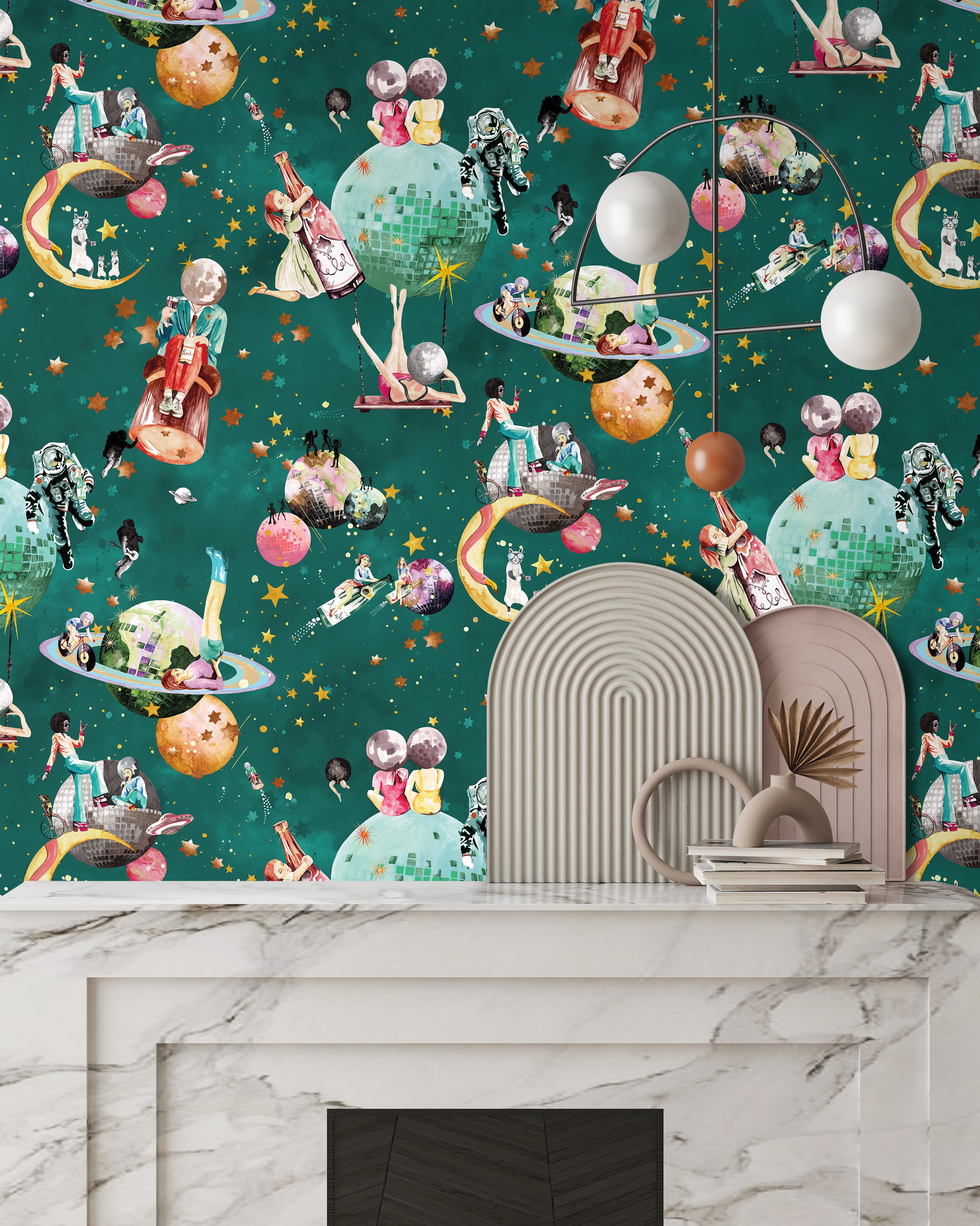 BMGI006/02B Cosmic Groove Aurora Wallpaper by Brand McKenzie