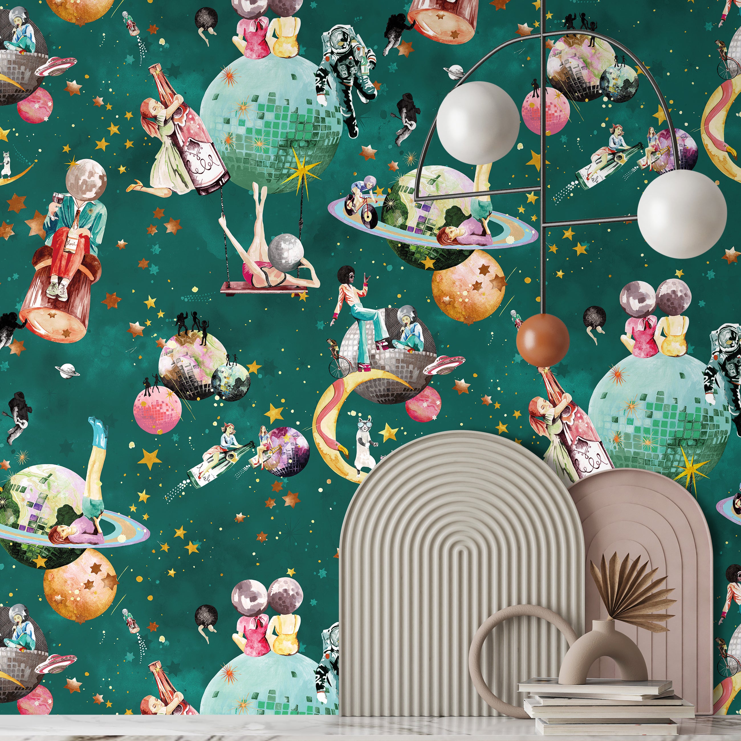 BMGI006/02B Cosmic Groove Aurora Wallpaper by Brand McKenzie